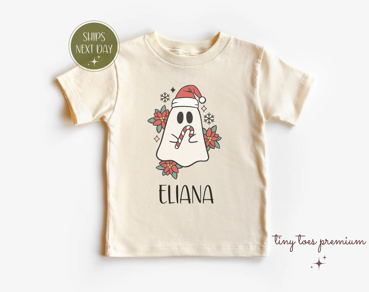 Personalized Christmas Ghost Kids Shirt