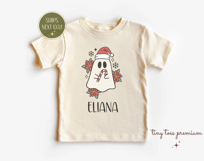 Personalized Christmas Ghost Kids Shirt
