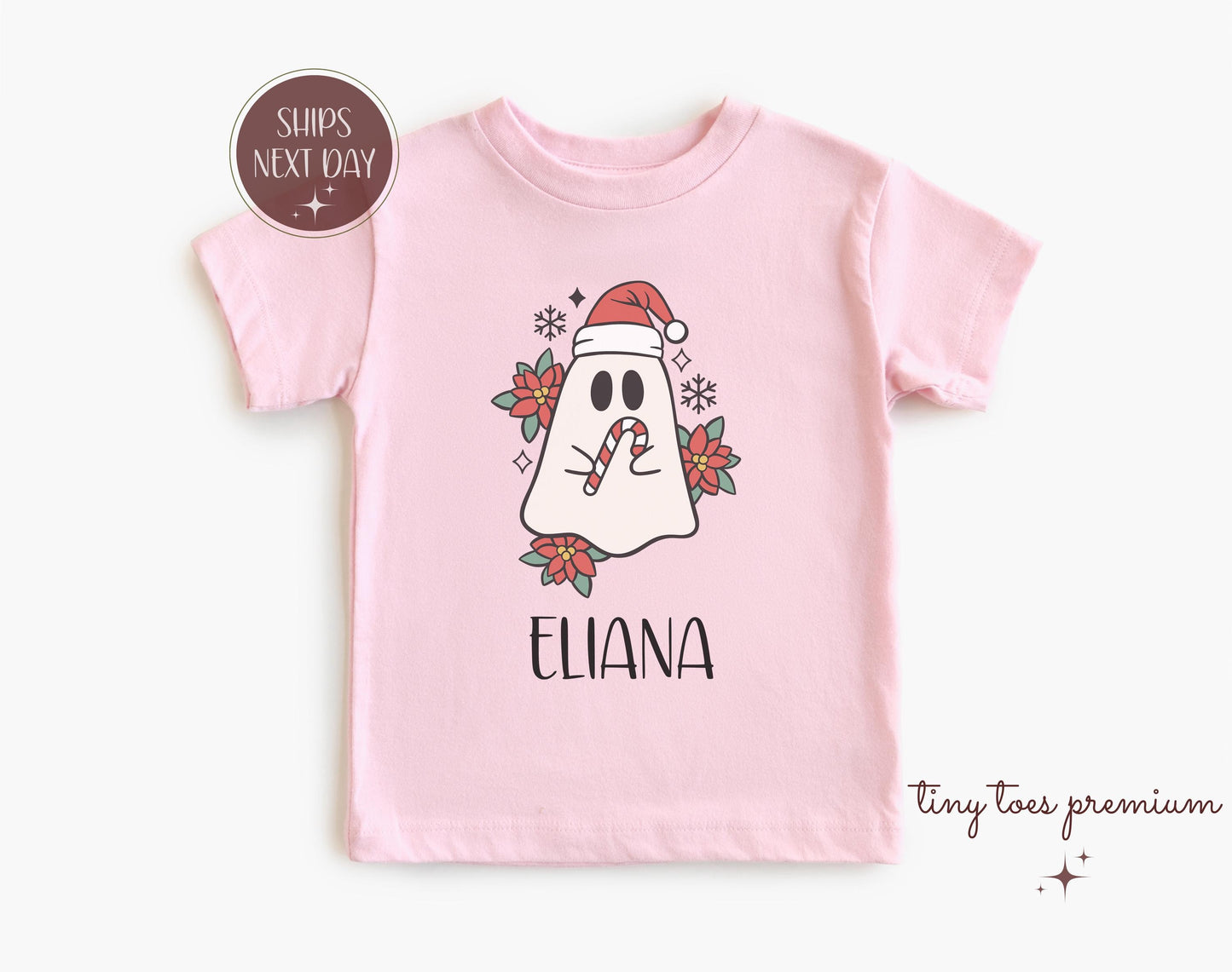 Personalized Christmas Ghost Kids Shirt